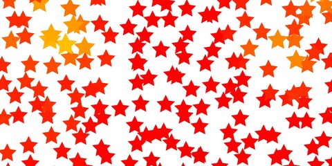 Light Orange vector texture with beautiful stars.