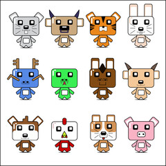 12 Character Animal Chinese Zodiac