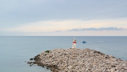 Beautiful sea landscape of the Black Sea in Turkey