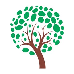 tree logo isolated on  white background vector design