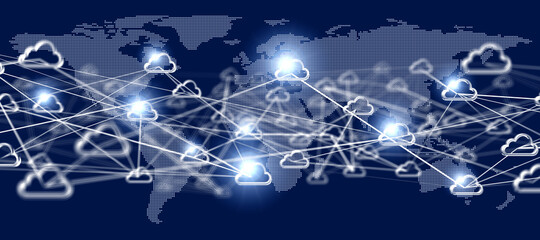 クラウドコンピューティングネットワーク、世界地図