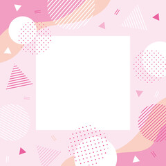 幾何学模様のスクエアフレーム