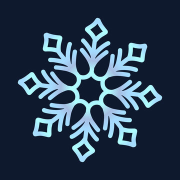 recommend clip art: cute snowflake, festive christmas design of unique winter symbol
