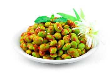 Spicy Edamame without Peel Korean Sauce and sesame