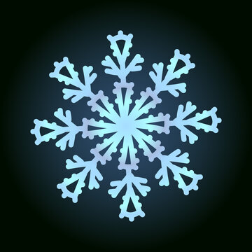 recommend clip art: beautiful snowflake for winter design, symbol of new year and christmas holidays