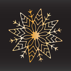 Obraz premium unique snowflake christmas vector design for brochure banner card sticker