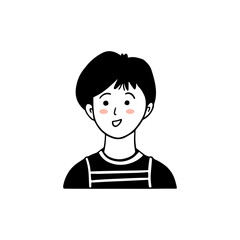 Teen or kid avatar, cartoon illustration in vector