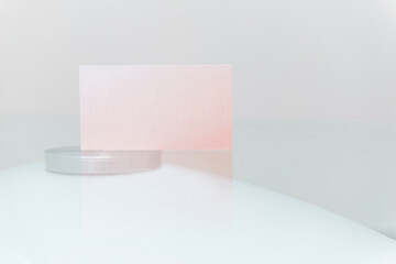 Light pink rectangle on white background