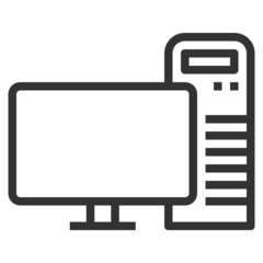 COMPUTER DESKTOP  LINE ICON