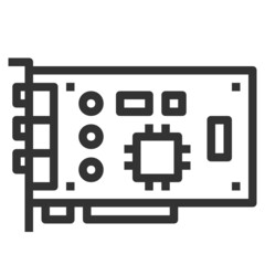 SOUND CARD LINE ICON