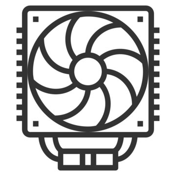 recommend clip art: COOLING SYSTEM LINE ICON