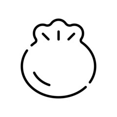 Japanese food line icon on white background