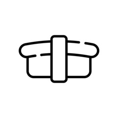 Japanese food line icon on white background