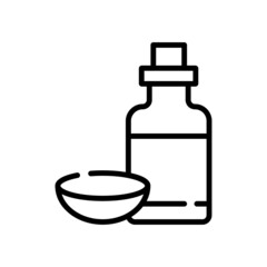 Japanese food line icon on white background