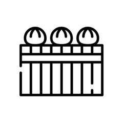 Japanese food line icon on white background