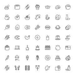 Japanese food line icon on white background