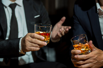 whiskey, for a friendly party in a bar or a restaurant.