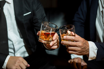 whiskey, for a friendly party in a bar or a restaurant.