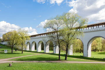 Rostokinsky Aqueduct, built to supply water to Moscow, is a monument of architecture and historical heritage. Moscow, Russia.