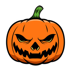 Halloween pumpkin. Design element for poster, card, banner, sign t shirt. Vector illustration
