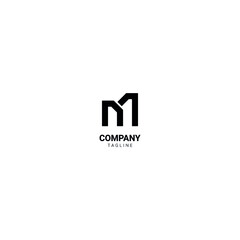 The M monogram logo means confident and tough. suitable for companies or businesses in the fields of industry, architects, construction, technology, health, entertainment, agriculture, fashion, luxury