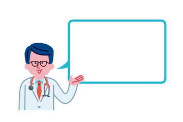 医者(男性)、吹き出し