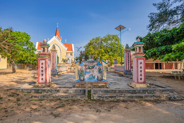 Dinh lang An Hai or An Hai village temple at Ly Son island, Quang Ngai, Vietnam