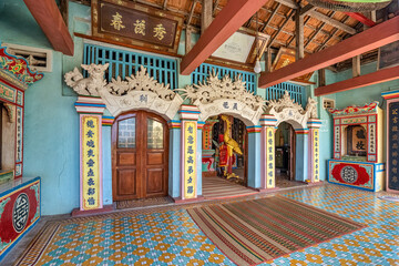 Fototapeta na wymiar Am Linh Tu temple at Ly Son island, Quang Ngai, Vietnam