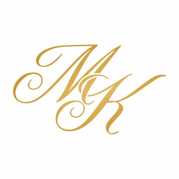 MK initial monogram logo