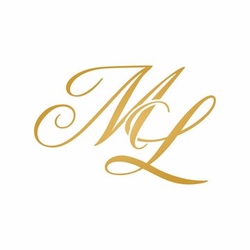 ML initial monogram logo