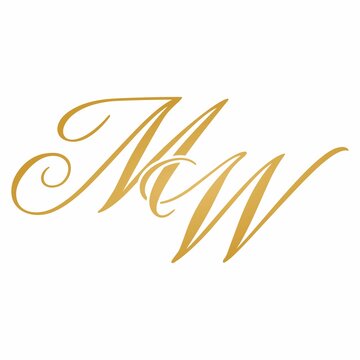 MW initial monogram logo