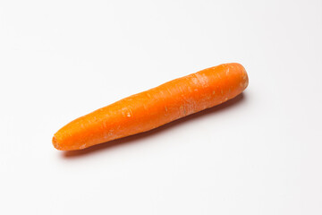Carrot on white background. Rich in vitamins