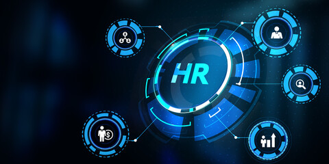 Business, Technology, Internet and network concept. Human Resources HR management concept.  3d illustration