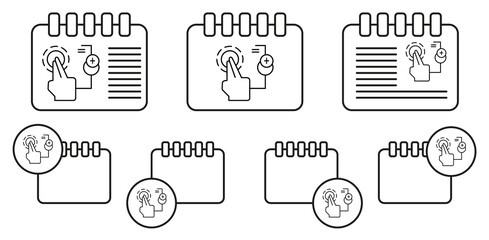 Touch, screen, electronics, finger vector icon in calender set illustration for ui and ux, website or mobile application