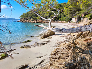 Beach in Lavandou, French Riviera
