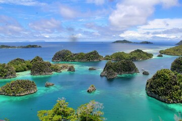 The top of Piaynemo view, Raja Ampat, West Papua