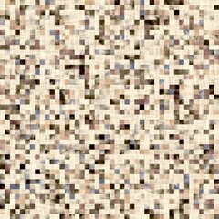 Seamless square tile faux wall mosaic pattern for surface design and print. High quality illustration. Detailed ornate grid repeat swatch.