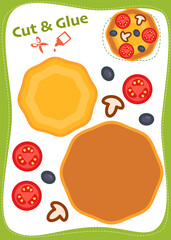 Cut and Glue Worksheet - Pizza