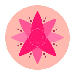 Lotus vector icon. Abstract floral symbol.