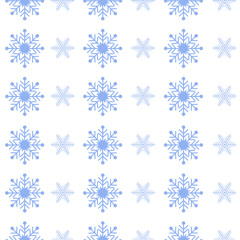 Winter seamless pattern with the image of snowflakes of various shapes. Christmas pattern with snowflakes. Christmas pattern for the prince, on a white background