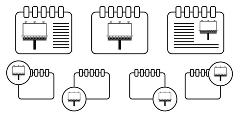 Billboard on the street vector icon in calender set illustration for ui and ux, website or mobile application