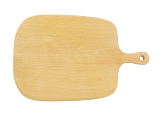 Wooden chopping board isolated on white 