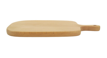 Wooden cutting board isolated on white background
