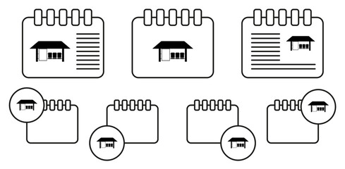 Billboard in bus stop vector icon in calender set illustration for ui and ux, website or mobile application