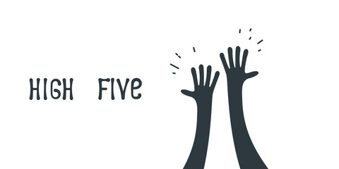 High five icon simple illustration