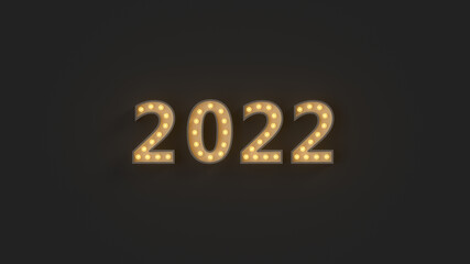New Year Decoration 2022 3D render