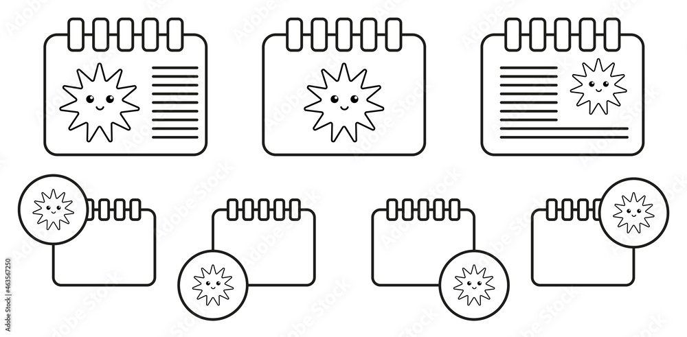 Aufkleber platelet vector icon in calender set illustration for ui and ux, website or mobile application