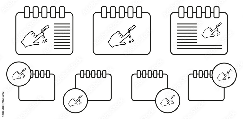 Poster phone vector icon in calender set illustration for ui and ux, website or mobile application