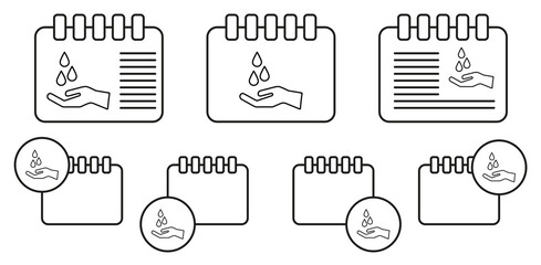 Solidarity vector icon in calender set illustration for ui and ux, website or mobile application