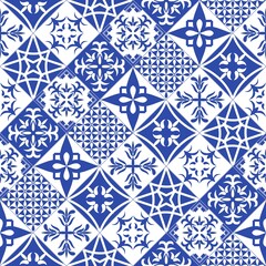 Blue rustic wall tiles pattern